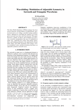 Wavefolding: Modulation of Adjustable Symmetry in Sawtooth And