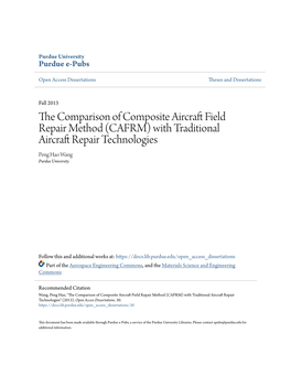 The Comparison of Composite Aircraft Field Repair Method (CAFRM) with Traditional Aircraft Repair Technologies