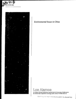 Environmental Issues in China