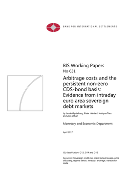 Arbitrage Costs and the Persistent Non-Zero CDS-Bond Basis: Evidence from Intraday Euro Area Sovereign Debt Markets