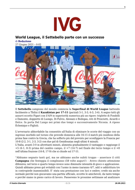 Il Vostro Giornale - 1 / 3 - 26.09.2021 2