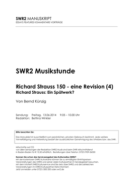 SWR2 Musikstunde