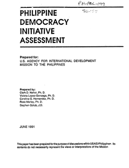 Democracy Initiative Assessment