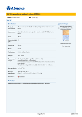 GPC3 Monoclonal Antibody, Clone SPM595