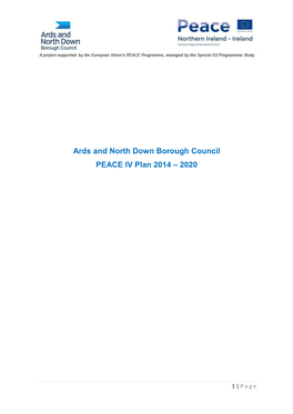 Ards and North Down Borough Council PEACE IV Plan 2014 – 2020