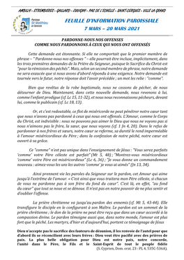 Feuille D'information Paroissiale