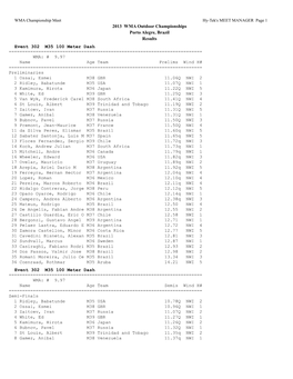 2013 WMA Outdoor Championships Porto Alegre, Brazil Results Event