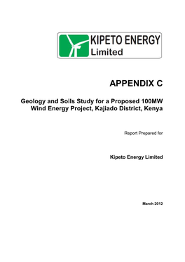 3. Appendix C: Geology and Soils Study