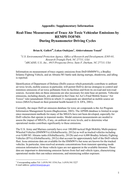 Real-Time Measurement of Trace Air Toxic Vehicular Emissions by REMPI-TOFMS During Dynamometer Driving Cycles