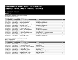 Mass Schedule Report