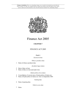 Finance Act 2005