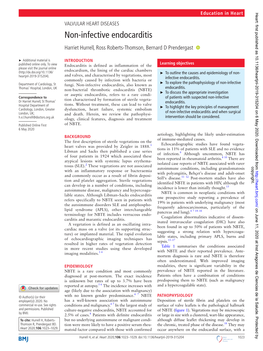 Non-Infective Endocarditis