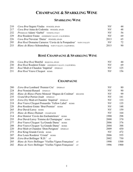 Full Wine List