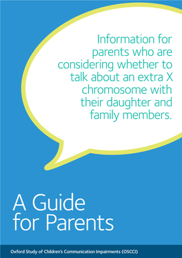 A Guide for Parents