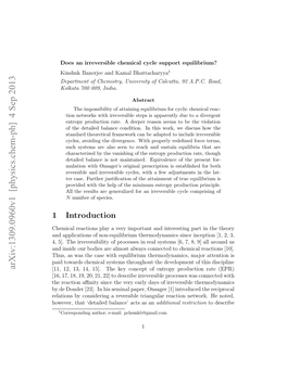 Does an Irreversible Chemical Cycle Support Equilibrium?
