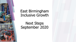 East Birmingham Inclusive Growth Strategy