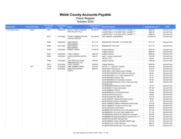 Webb County Accounts Payable Check Register October 2020