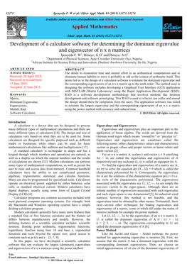 Quantum Chemical Computational Methods Have Proved to Be An