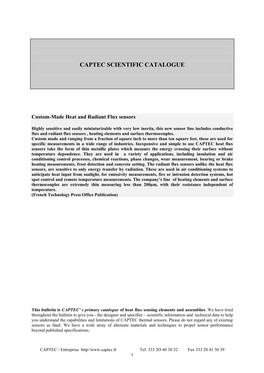 Captec Scientific Catalogue