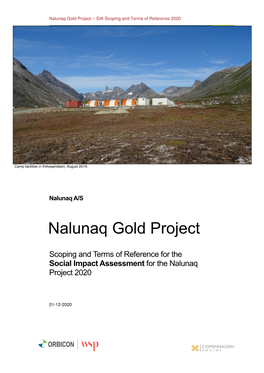 Nalunaq Gold Project – SIA Scoping and Terms of Reference 2020