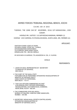 Armed Forces Tribunal Regional Bench, Kochi