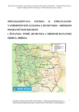 Srpskom Pograničnom Regionu ( Županija Timiš, Rumunija I Srednje-Banatski Okrug, Srbija)