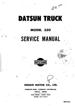 Service Manual Datsun Truck Model