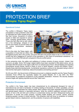 UNHCR Ethiopia: Tigray Region