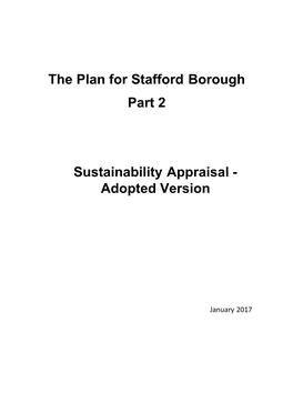 Sustainability Appraisal Report at Adoption