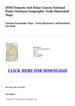 National Geographic Trails Illustrated Map)