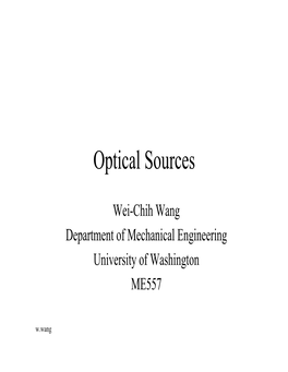 Optical Sources