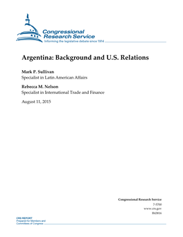Argentina: Background and U.S