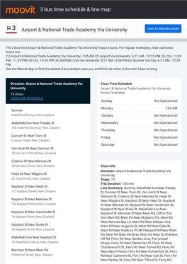 3 Bus Time Schedule & Line Route