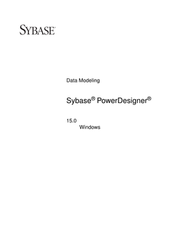 Sybase® Powerdesigner®