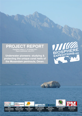 PROJECT REPORT Underwater Pioneers: Studying