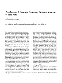 Tenshin-En: a Japanese Garden at Boston's Museum of Fine Arts