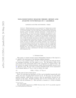 Non-Commutative Measure Theory: Henkin and Analytic Functionals On