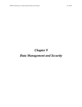 Chapter 9 Data Management and Security