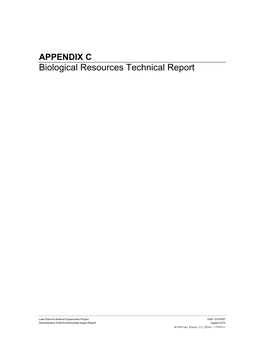 Biological Resources Technical Report