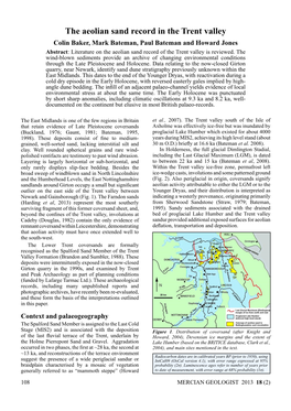 The Aeolian Sand Record in the Trent Valley