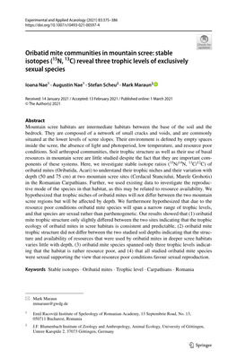 Stable Isotopes (15N, 13C) Reveal Three Trophic Levels of Exclusively Sexual Species