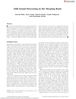 Odd Sound Processing in the Sleeping Brain