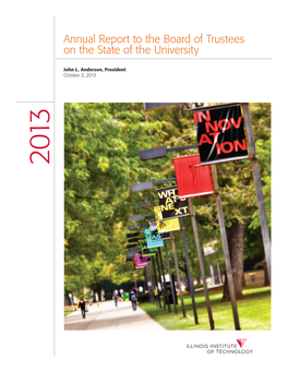 Annual Report to the Board of Trustees on the State of the University