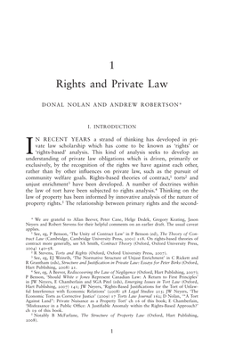 1 Rights and Private Law