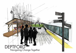 DEPTFORD Navigating Change Together Cover Image: Waterfront Walk with Design Intervention