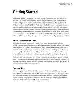 Adobe Livemotion 2.0 CIB Getting Started Guide