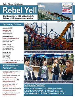 Rebel Yell the Newsletter of ACE Mid-Atlantic for Delaware, DC, Maryland, and Virginia