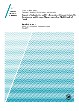 Impacts of Urbanization and Development Activities on Sustainable Development and Resource Management of the Majhi People of Nepal