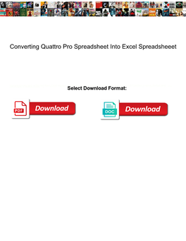 Converting Quattro Pro Spreadsheet Into Excel Spreadsheeet