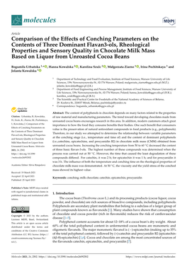 Comparison of the Effects of Conching Parameters on The